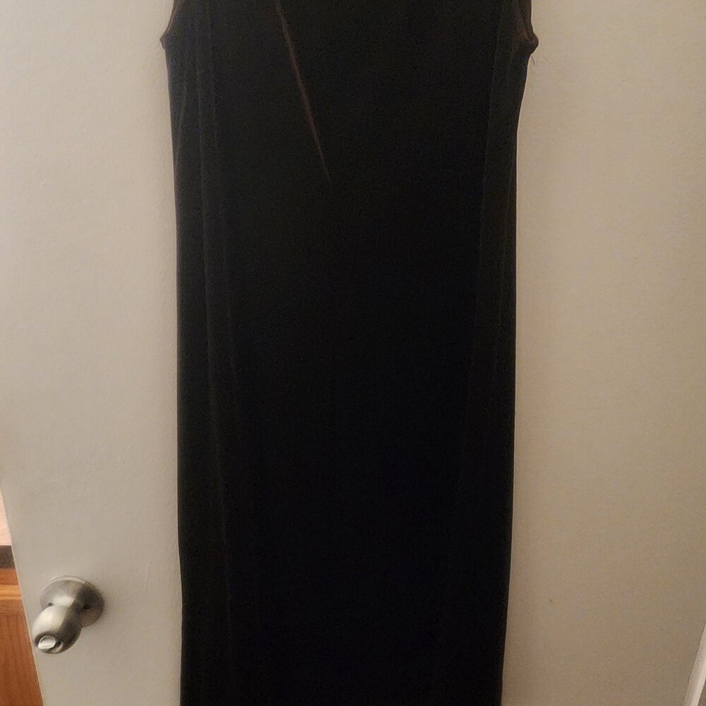 R & M Richards By Karen Wong Black Sleeveless Dress With Necklace Womens 6 - Picture 2 of 4